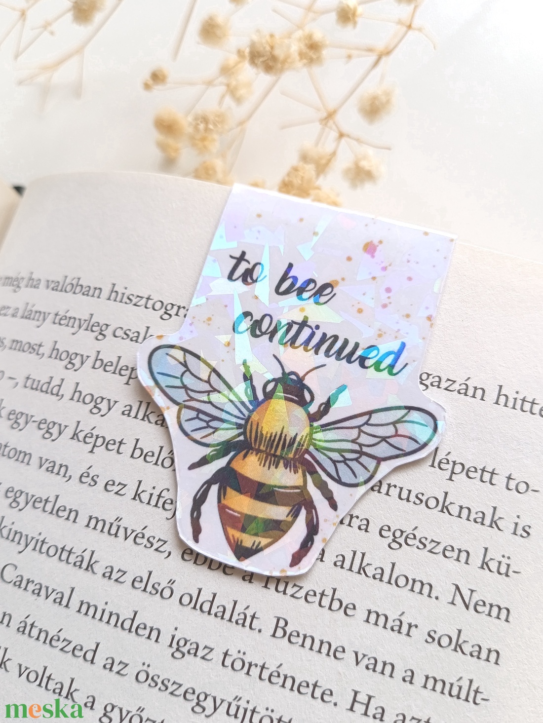 Mágneses könyvjelző - méhecske - to bee  continued - könyv & zene - könyvjelző - Meska.hu