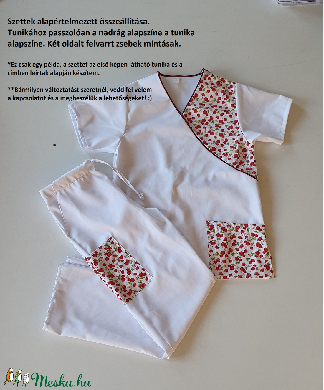 Bagoly mintás tunika egészségügyi/óvónői/szépségipari munkaruha - ruha & divat - női ruha - tunika - Meska.hu