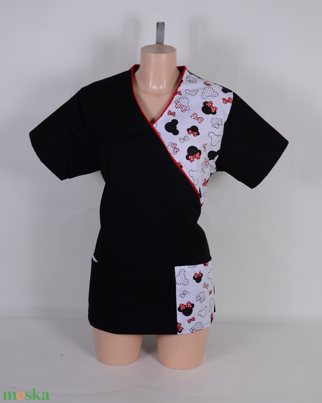 Minnie mintás egészségügyi/óvónői/szépségipari munkaruha tunika és/vagy nadrág - ruha & divat - női ruha - tunika - Meska.hu