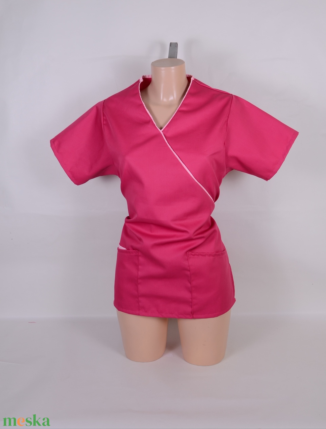 Pink tunika egészségügyi/óvónői/szépségipari munkaruha - ruha & divat - női ruha - tunika - Meska.hu