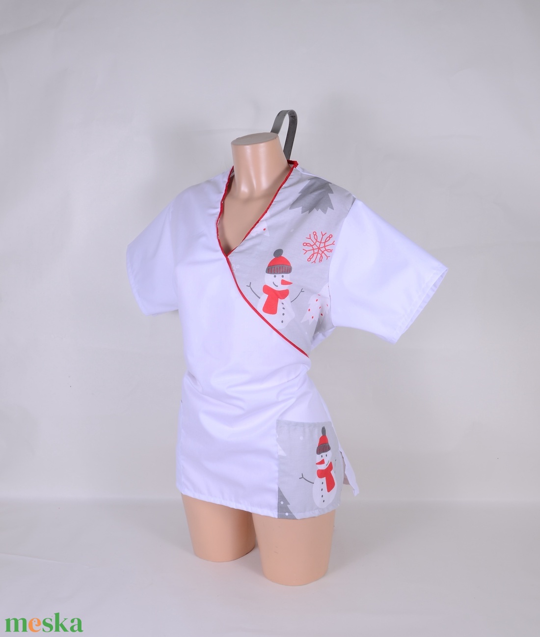 Hóember mintás egészségügyi/óvónői/szépségipari munkaruha tunika és/vagy nadrág - ruha & divat - női ruha - tunika - Meska.hu