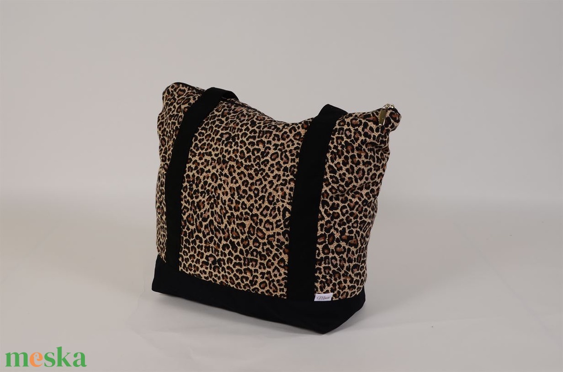Leopárd textil tot táska - táska & tok - kézitáska & válltáska - válltáska - Meska.hu