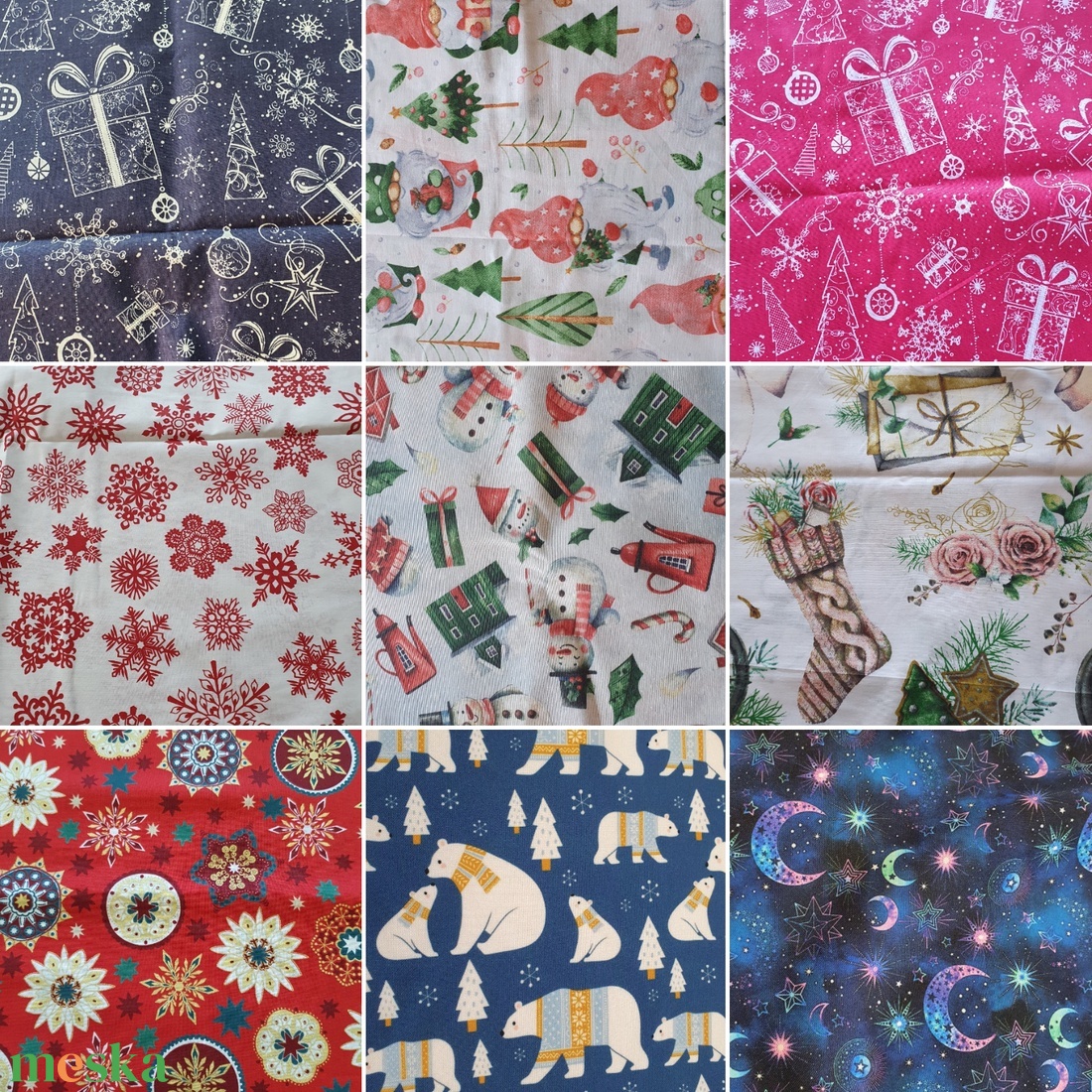 Sok mintában mikulás zsák névhimzéssel - karácsony - mikulás - mikulás zsák - Meska.hu