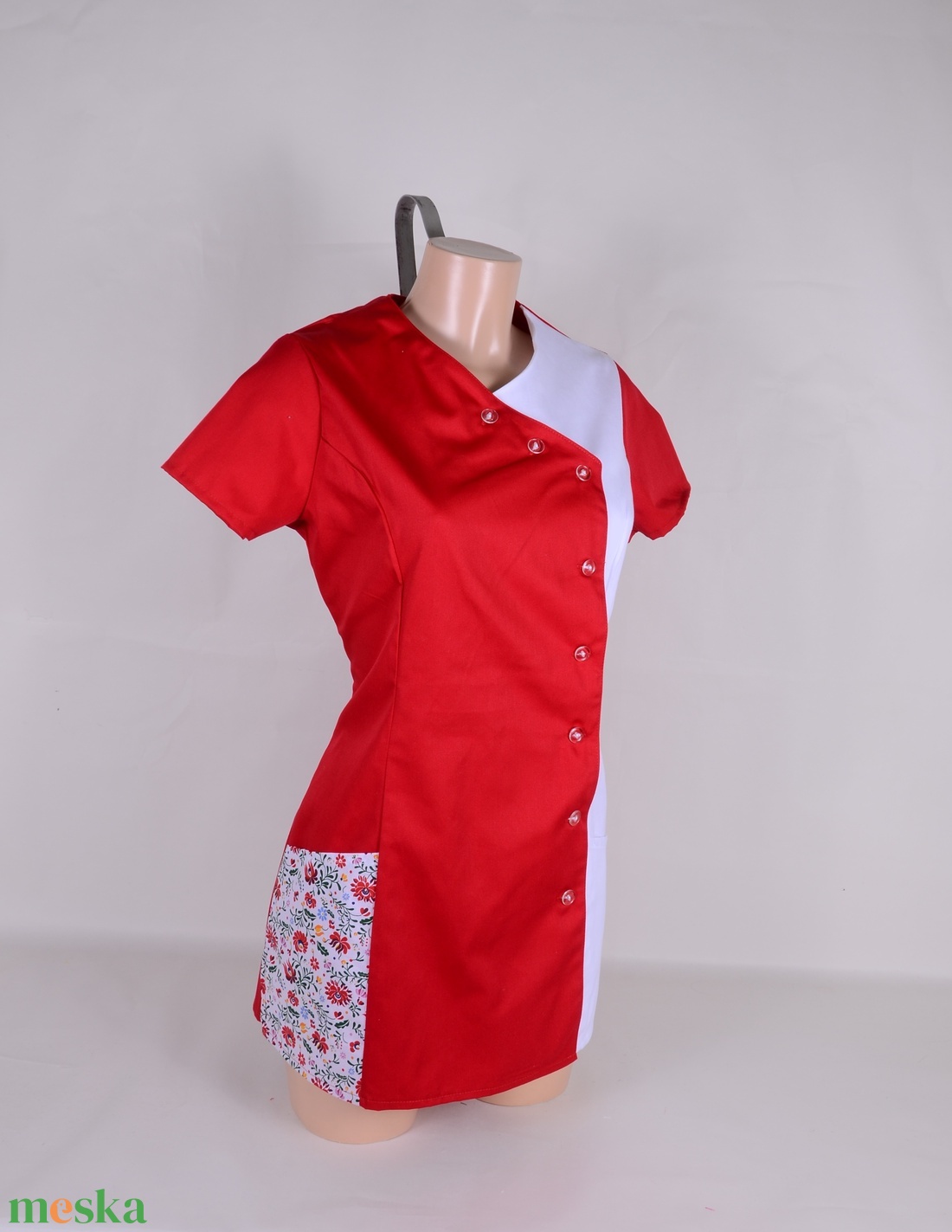 Elizabeth Tunika matyó mintás átlapolt gombos - Késztermék - ruha & divat - munkaruha - Meska.hu