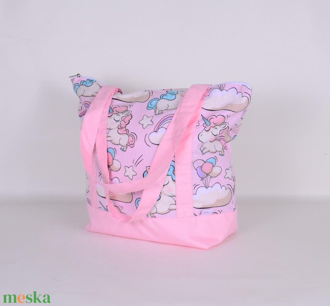 Unikornis textil tot táska - táska & tok - kézitáska & válltáska - válltáska - Meska.hu