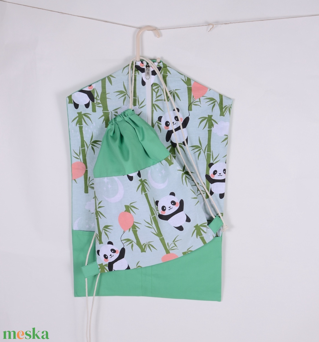 Panda Oviszsák és tornazsák szett - játék & sport - ovis felszerelés - ovis szett - Meska.hu