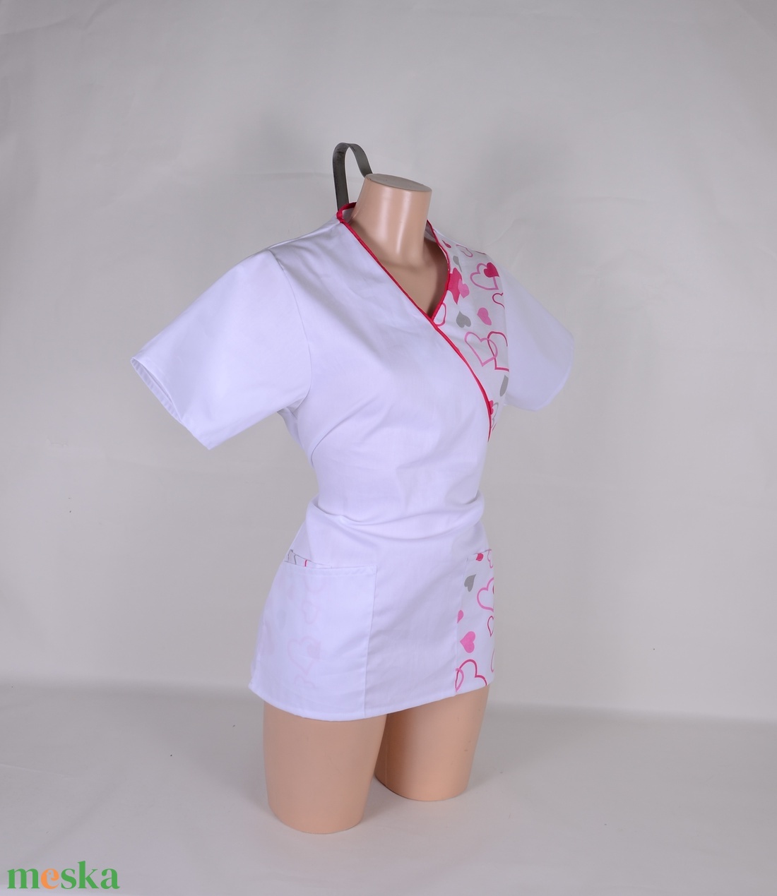 Szives tunika egészségügyi/óvónői/szépségipari munkaruha - ruha & divat - munkaruha - Meska.hu