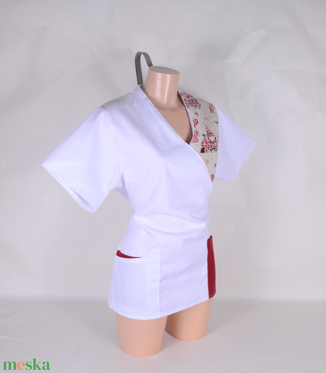 L tunika egészségügyi/óvónői/szépségipari munkaruha - ruha & divat - munkaruha - Meska.hu