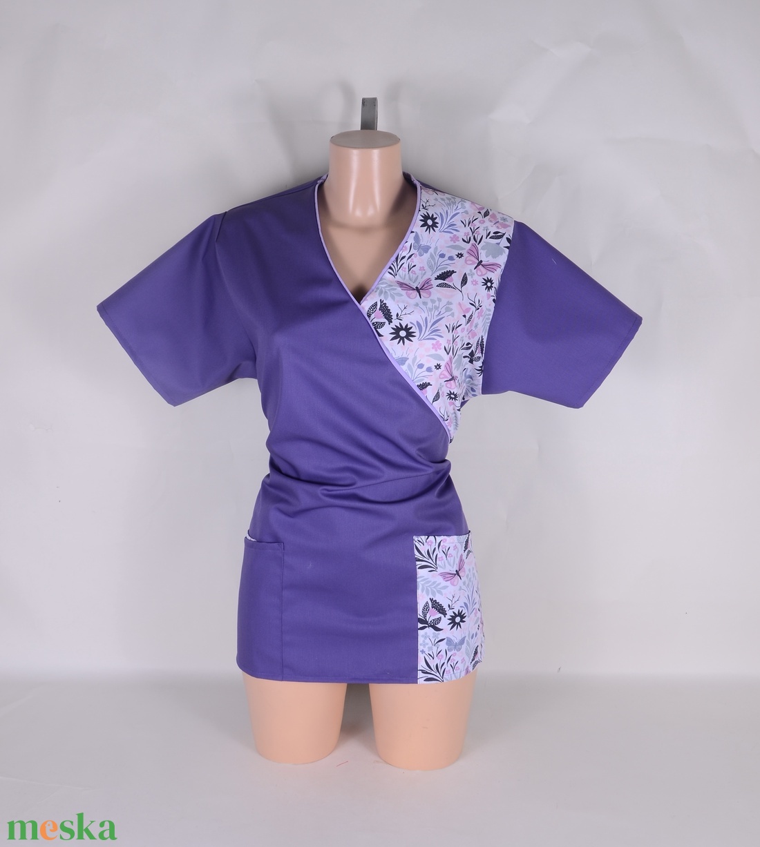 S Bagoly mintás tunika egészségügyi/óvónői/szépségipari munkaruha - ruha & divat - munkaruha - Meska.hu