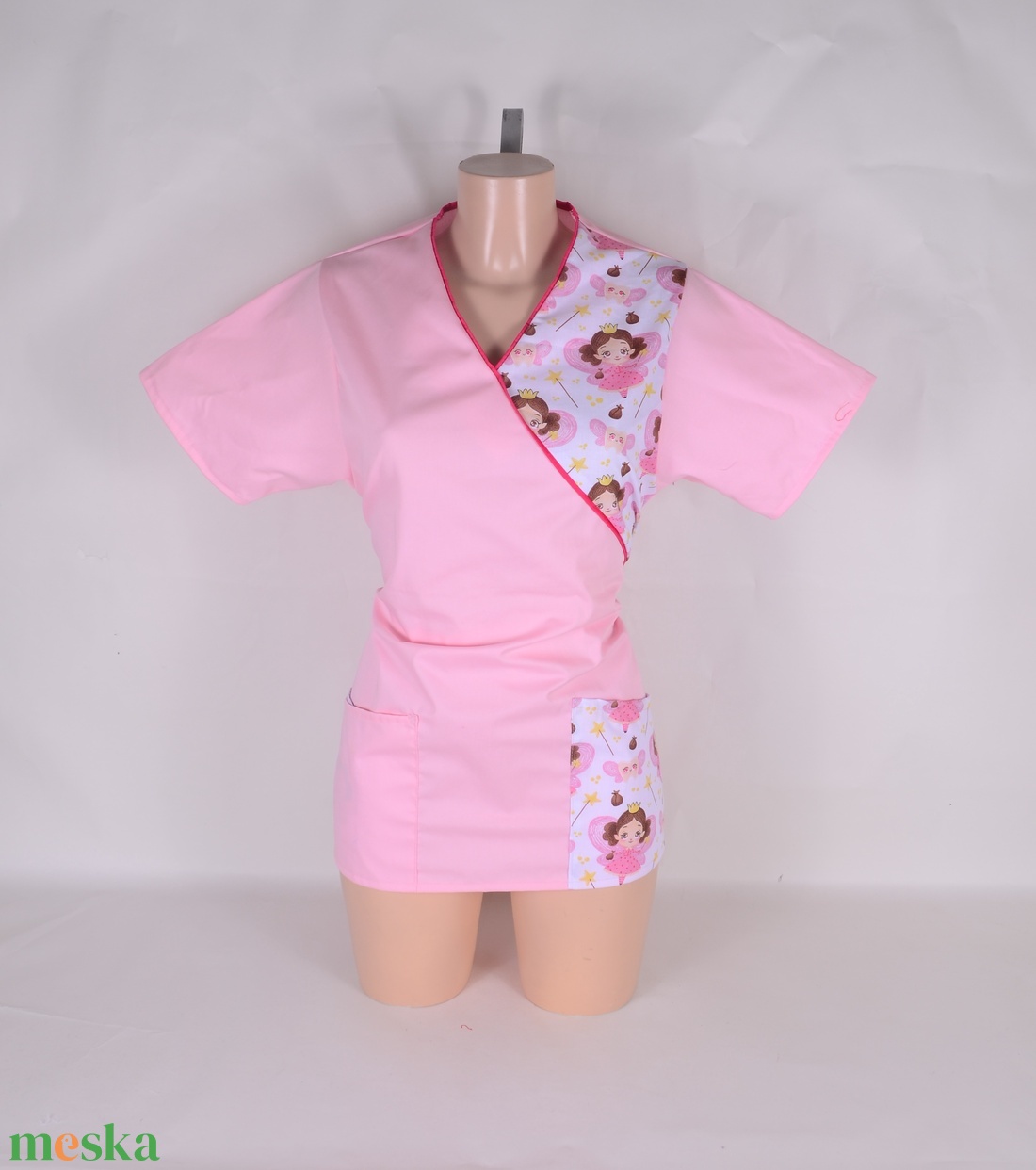 Fogtündér mintás tunika egészségügyi/óvónői/szépségipari munkaruha - ruha & divat - munkaruha - Meska.hu