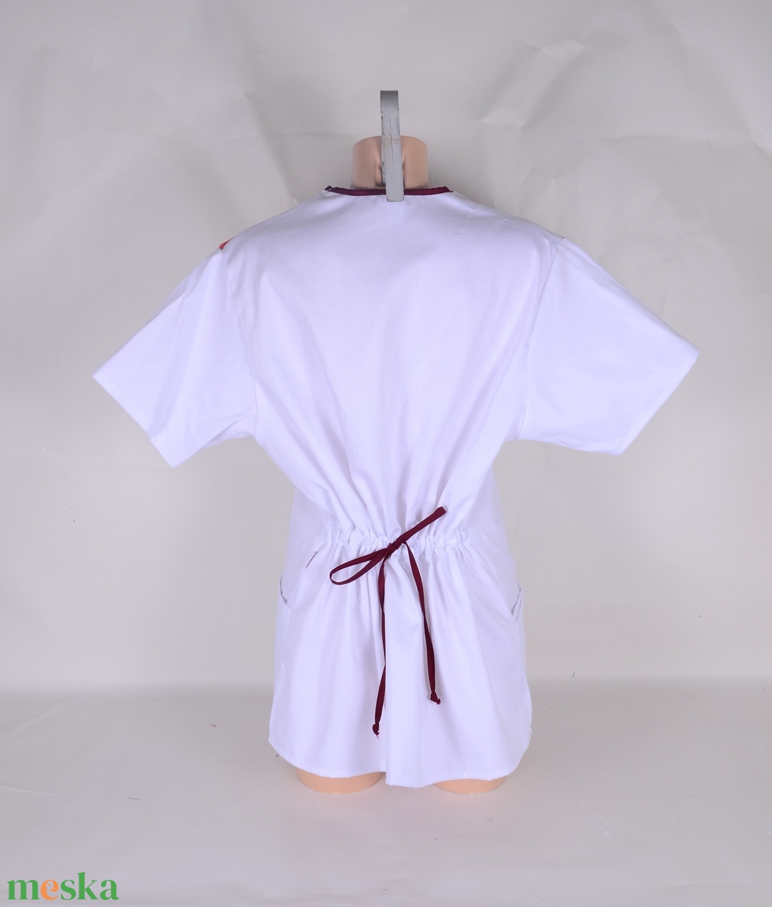 XL pipacs mintás tunika egészségügyi/óvónői/szépségipari munkaruha - ruha & divat - munkaruha - Meska.hu