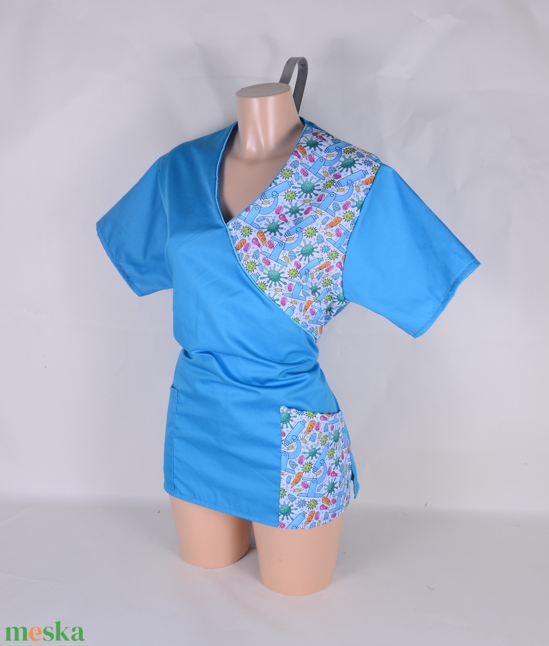 Mikroszkóp tunika egészségügyi/óvónői/szépségipari munkaruha - ruha & divat - munkaruha - Meska.hu