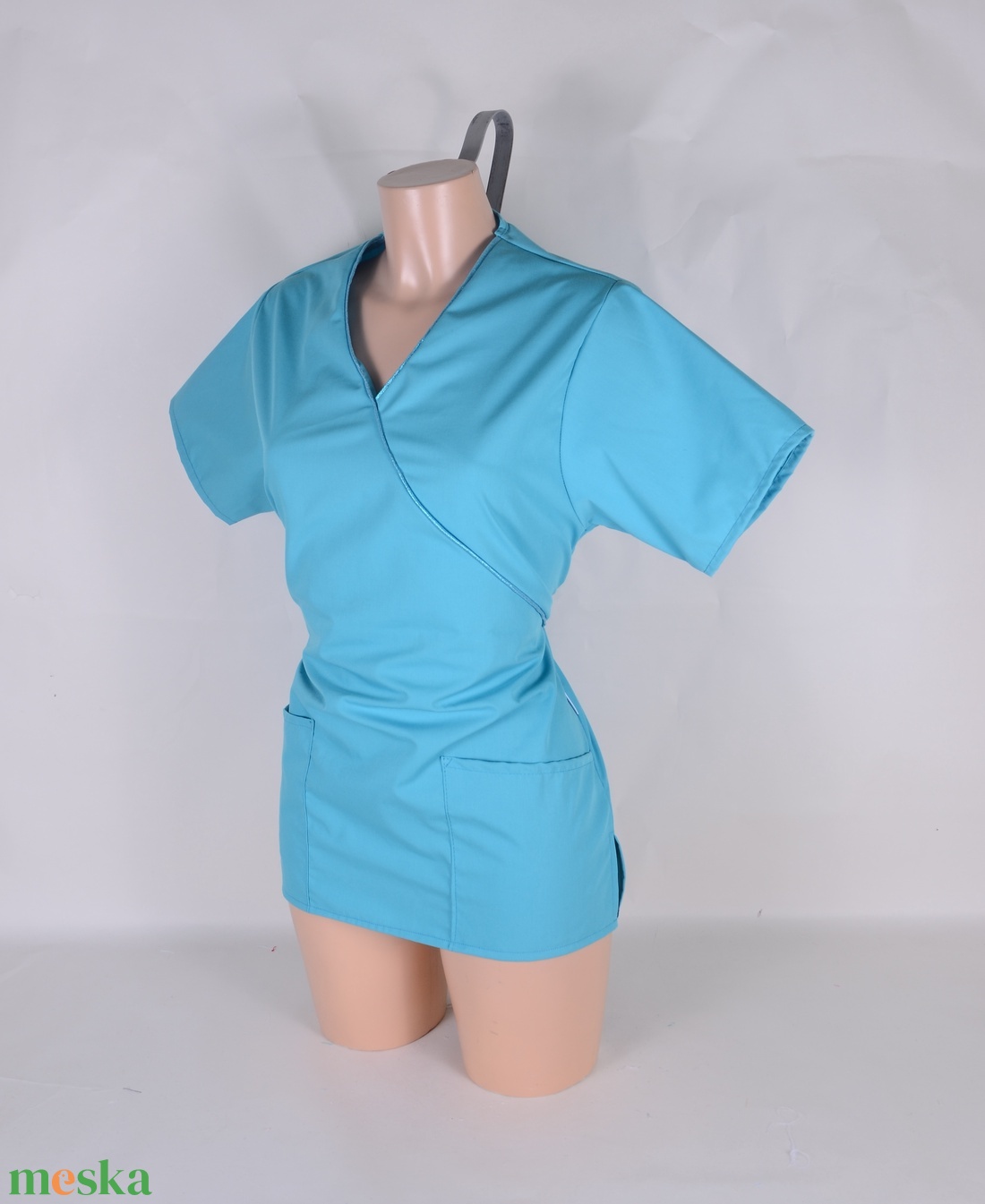 Óceán csillis paszpollal tunika egészségügyi/óvónői/szépségipari munkaruha - ruha & divat - munkaruha - Meska.hu