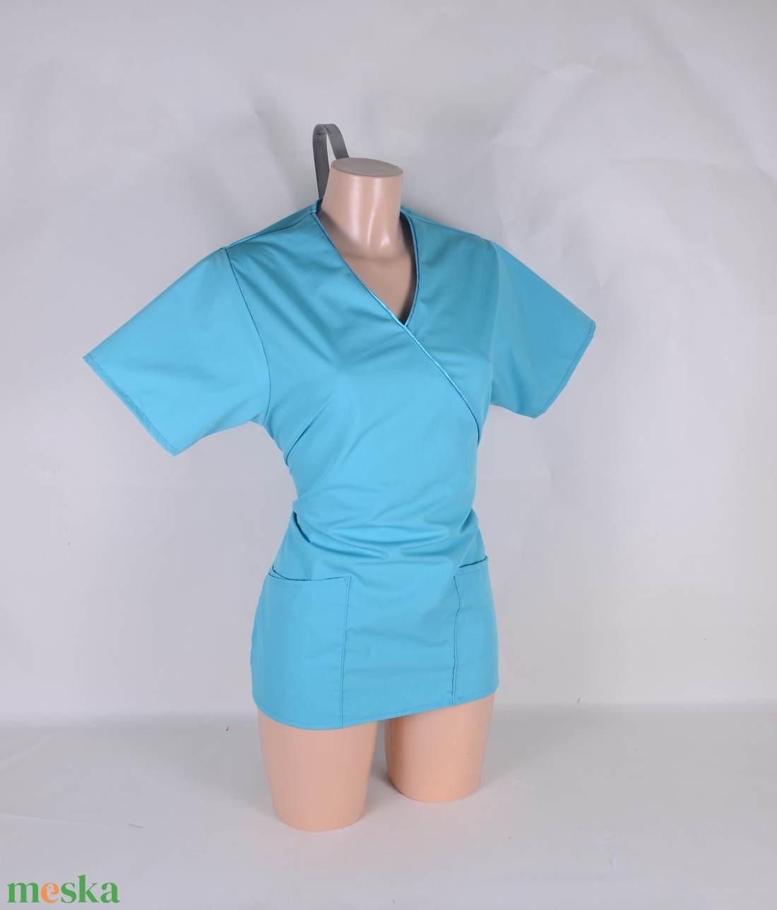 Óceán csillis paszpollal tunika egészségügyi/óvónői/szépségipari munkaruha - ruha & divat - munkaruha - Meska.hu