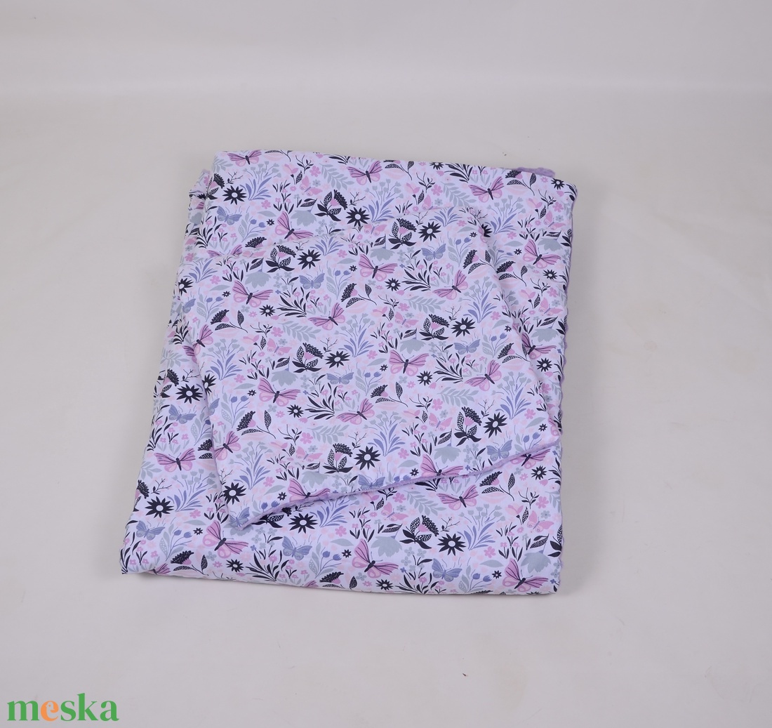 Lila virág, lepke Ágynemű babának vagy oviba - baba - mama - baba ágynemű - babatakaró, gyerek pléd - Meska.hu