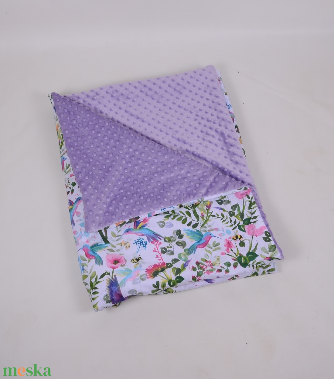 Kolibri levendulával Ágynemű babának vagy oviba - baba - mama - baba ágynemű - babatakaró, gyerek pléd - Meska.hu