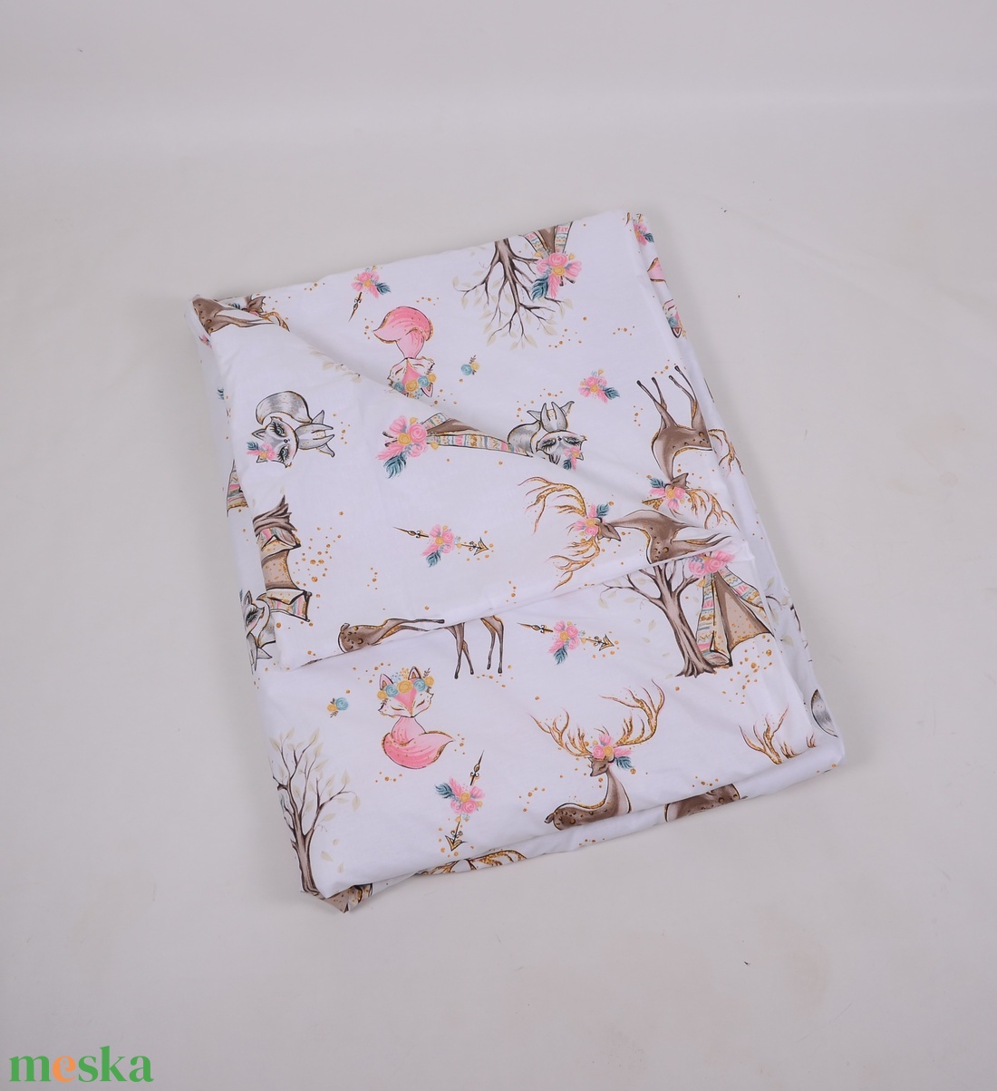 Szarvasok és rókák Ágynemű babának vagy oviba - baba - mama - baba ágynemű - babatakaró, gyerek pléd - Meska.hu