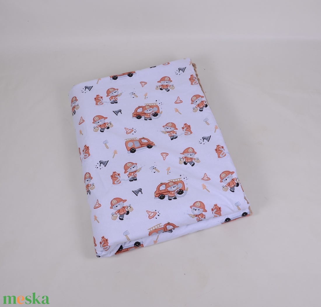 Tűzoltó macik Ágynemű babának vagy oviba - baba - mama - baba ágynemű - babatakaró, gyerek pléd - Meska.hu