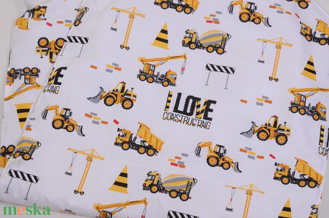 Munkagépek Mintás Bélelt ovis/bölcsi derékalj/ lepedő  - játék & sport - ovis felszerelés - ovis ágynemű - Meska.hu