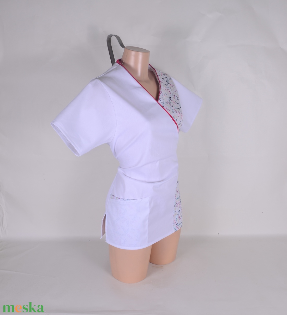 S szemüveg mintás tunika egészségügyi/óvónői/szépségipari munkaruha - ruha & divat - munkaruha - Meska.hu