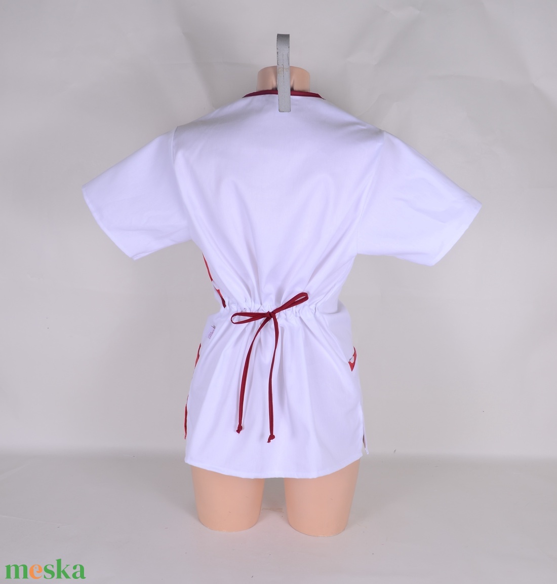 Pöttyös egészségügyi/óvónői/szépségipari munkaruha tunika és/vagy nadrág - ruha & divat - munkaruha - Meska.hu