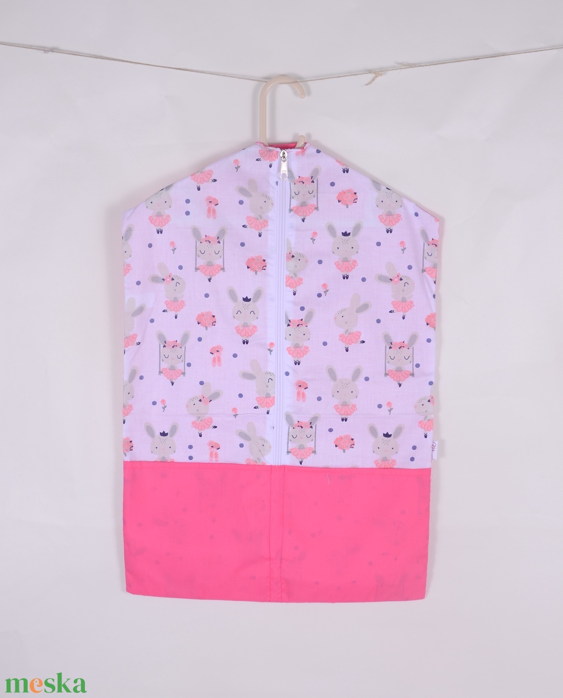Balerina nyuszi pink ovis ruhazsák  - játék & sport - ovis felszerelés - ovis zsák - Meska.hu