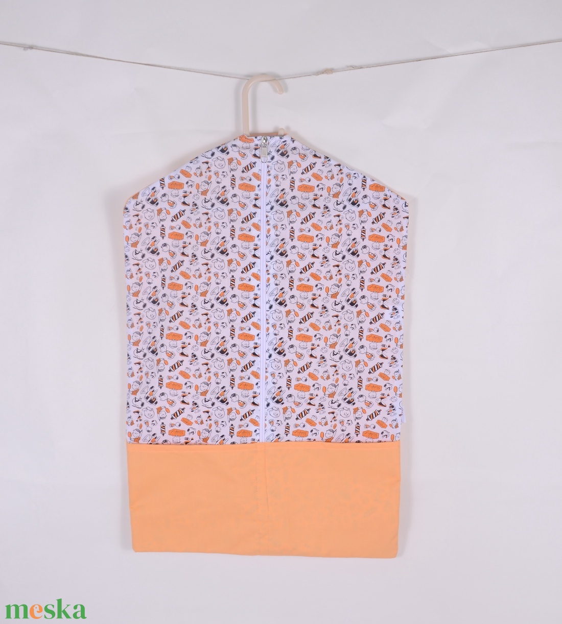 Snoopy Narancssárga ovis ruhazsák  - játék & sport - ovis felszerelés - ovis zsák - Meska.hu