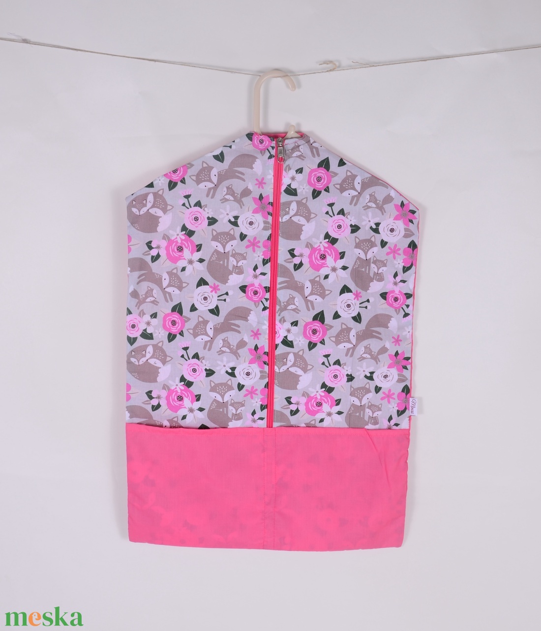 Róka pink ovis ruhazsák  - játék & sport - ovis felszerelés - ovis zsák - Meska.hu