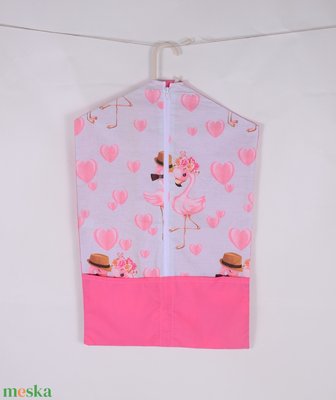 Flamingó ovis ruhazsák  - játék & sport - ovis felszerelés - ovis zsák - Meska.hu