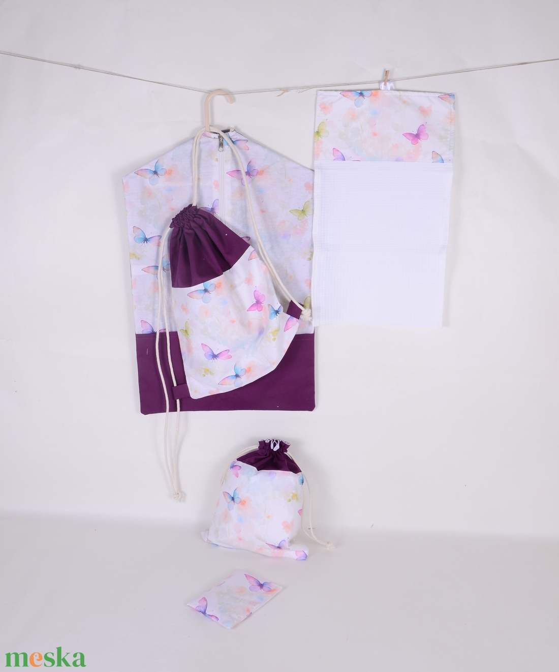 Pillangó Oviszsák szett - játék & sport - ovis felszerelés - ovis zsák - Meska.hu