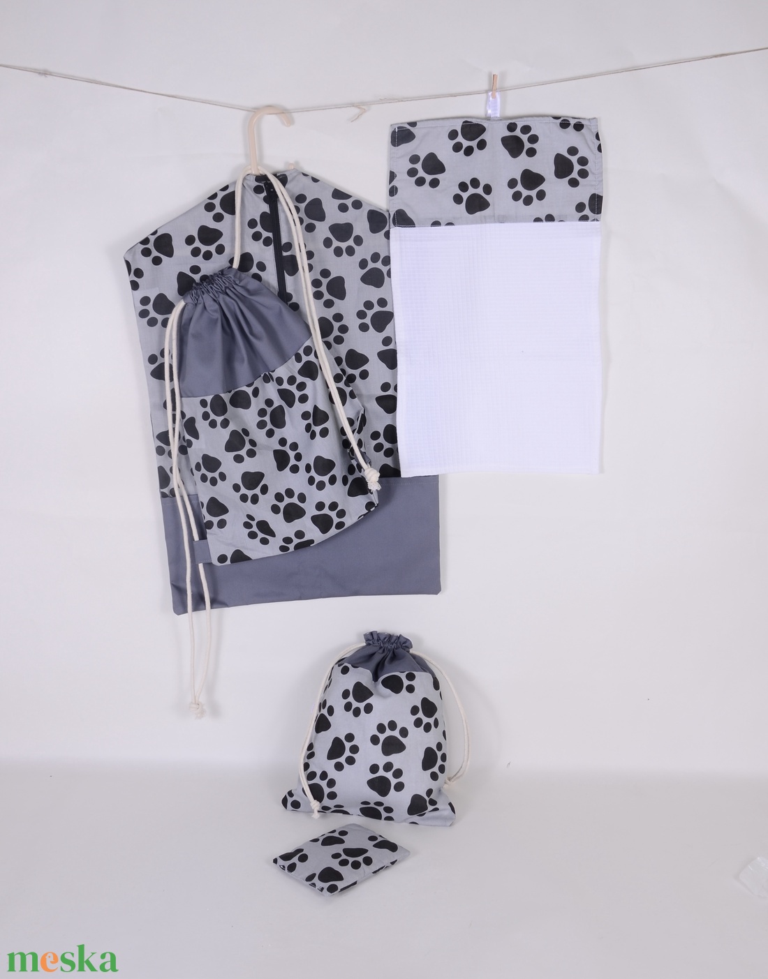 Tappancs szürke ovis ruhazsák szett  - játék & sport - ovis felszerelés - ovis szett - Meska.hu