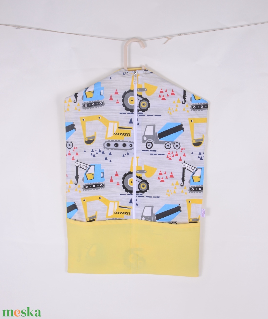 Munkagépek sárga ovis ruhazsák szett  - játék & sport - ovis felszerelés - ovis szett - Meska.hu