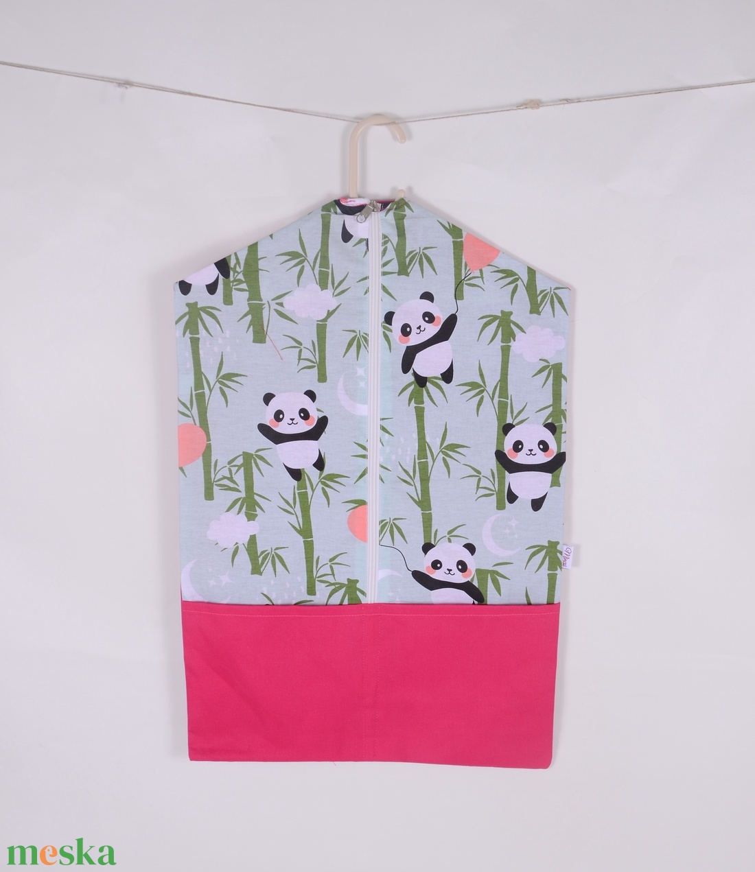 Panda pink Oviszsák és tornazsák szett - játék & sport - ovis felszerelés - ovis szett - Meska.hu