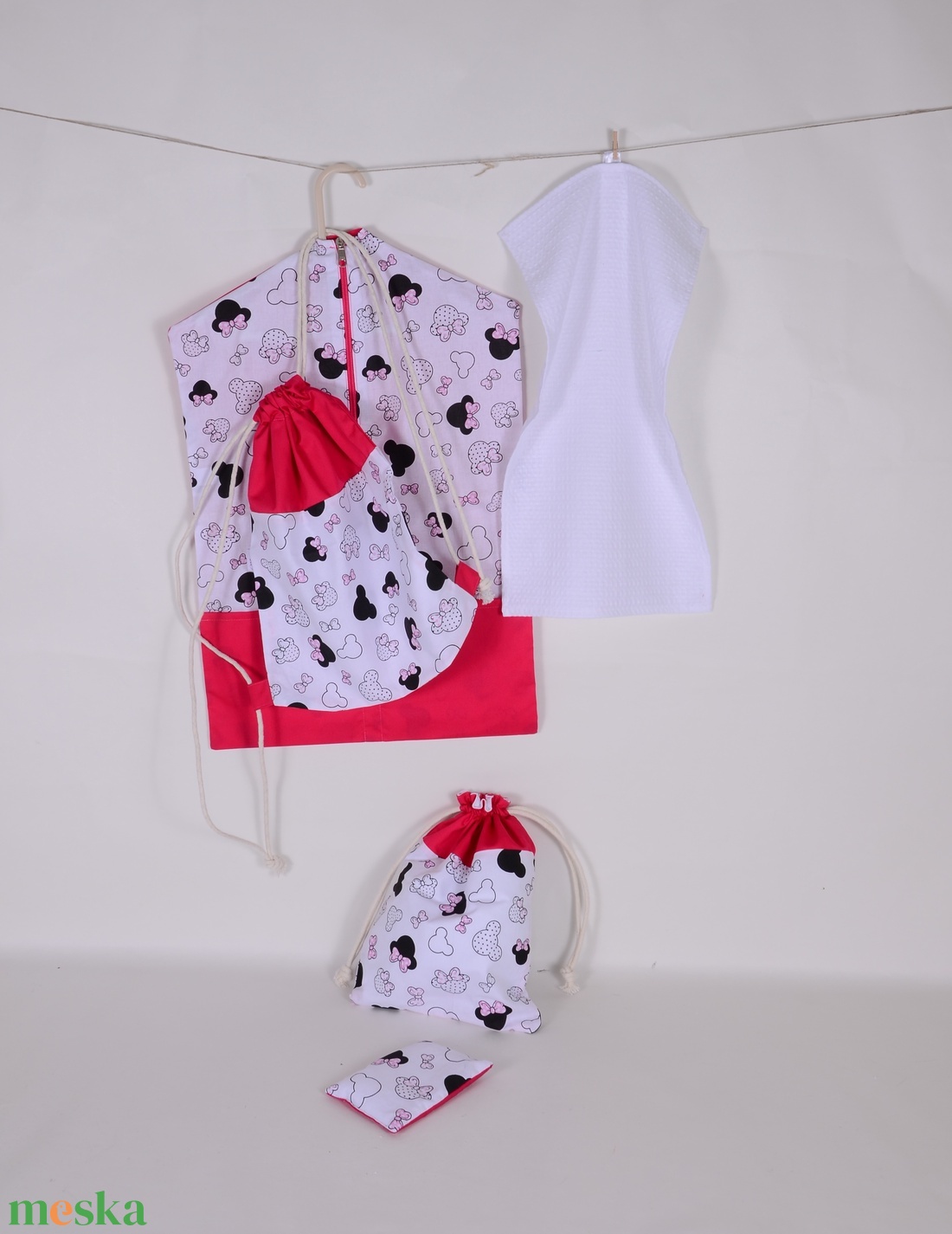 Pink Minnie Ovis zsák szett - játék & sport - ovis felszerelés - ovis zsák - Meska.hu