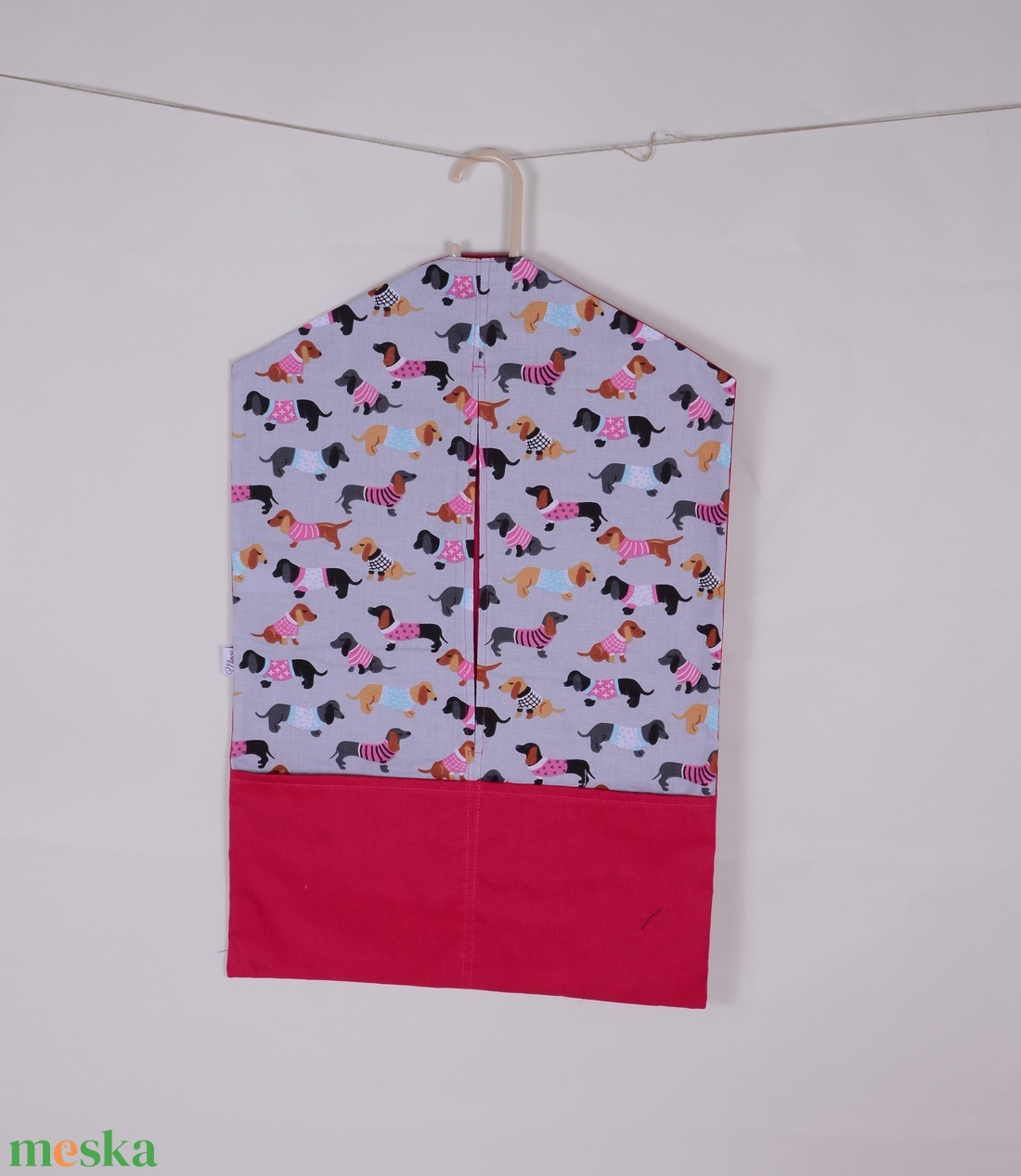 Tacskó pink Ovis zsák szett - játék & sport - ovis felszerelés - ovis szett - Meska.hu