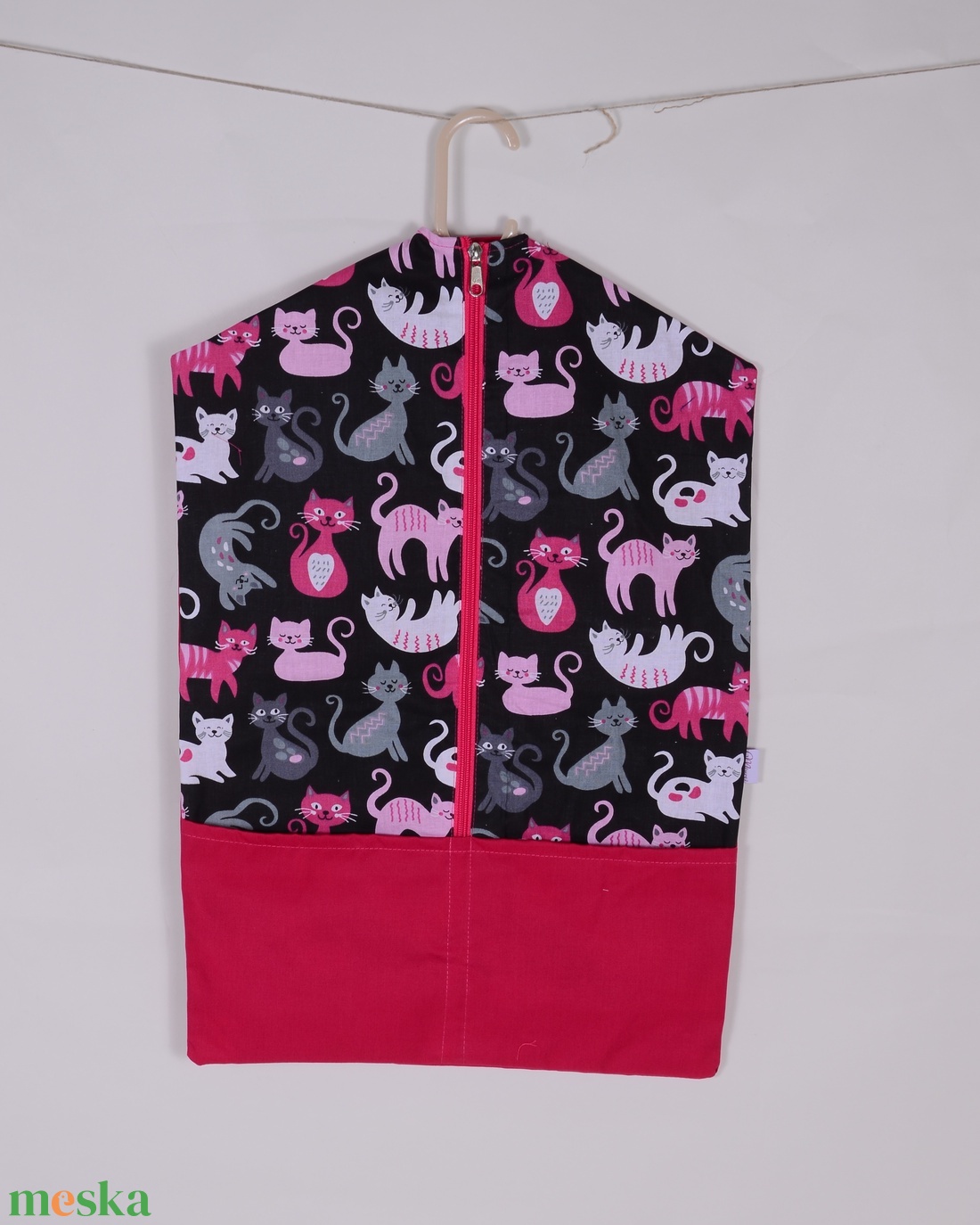 Cica pink ovis ruhazsák  - játék & sport - ovis felszerelés - ovis zsák - Meska.hu