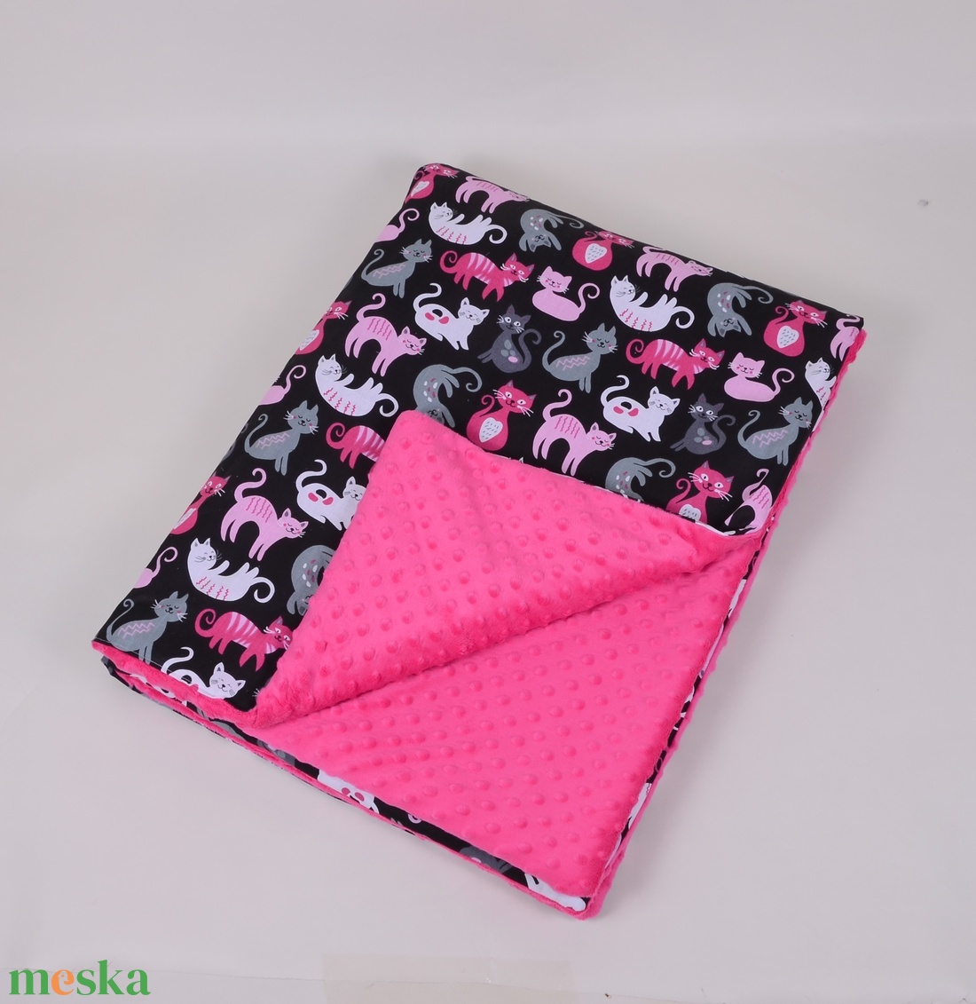Pink cica Ágynemű ovis  - játék & sport - ovis felszerelés - ovis ágynemű - Meska.hu
