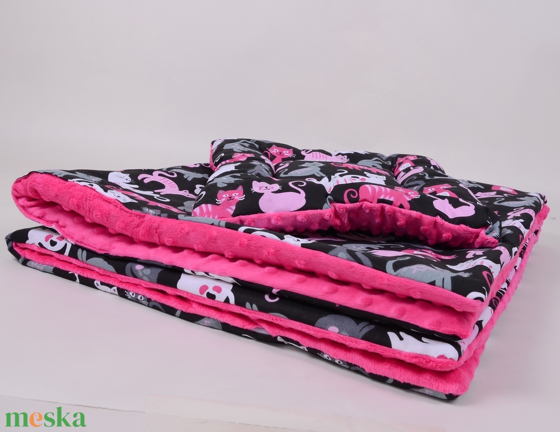 Pink cica Ágynemű ovis  - játék & sport - ovis felszerelés - ovis ágynemű - Meska.hu