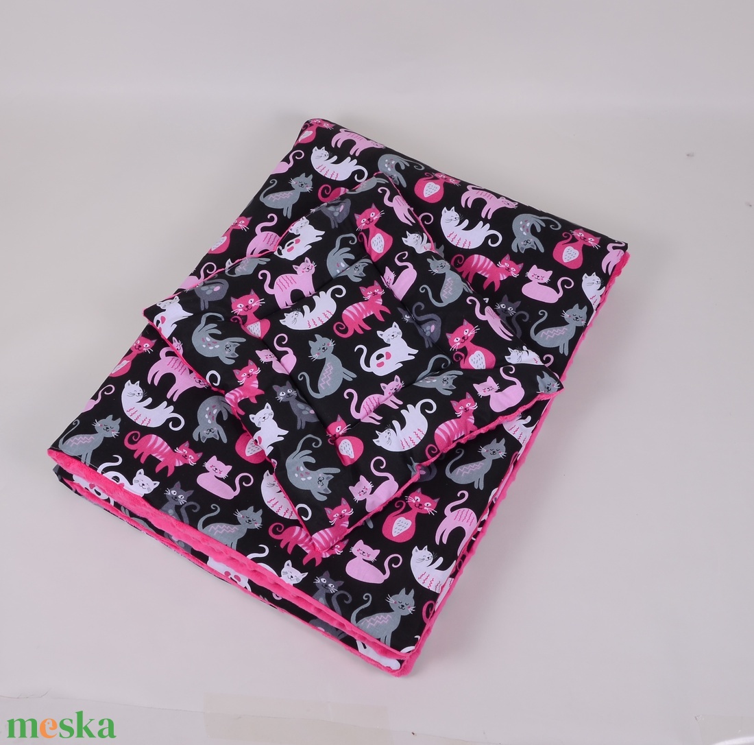 Pink cica Ágynemű ovis  - játék & sport - ovis felszerelés - ovis ágynemű - Meska.hu