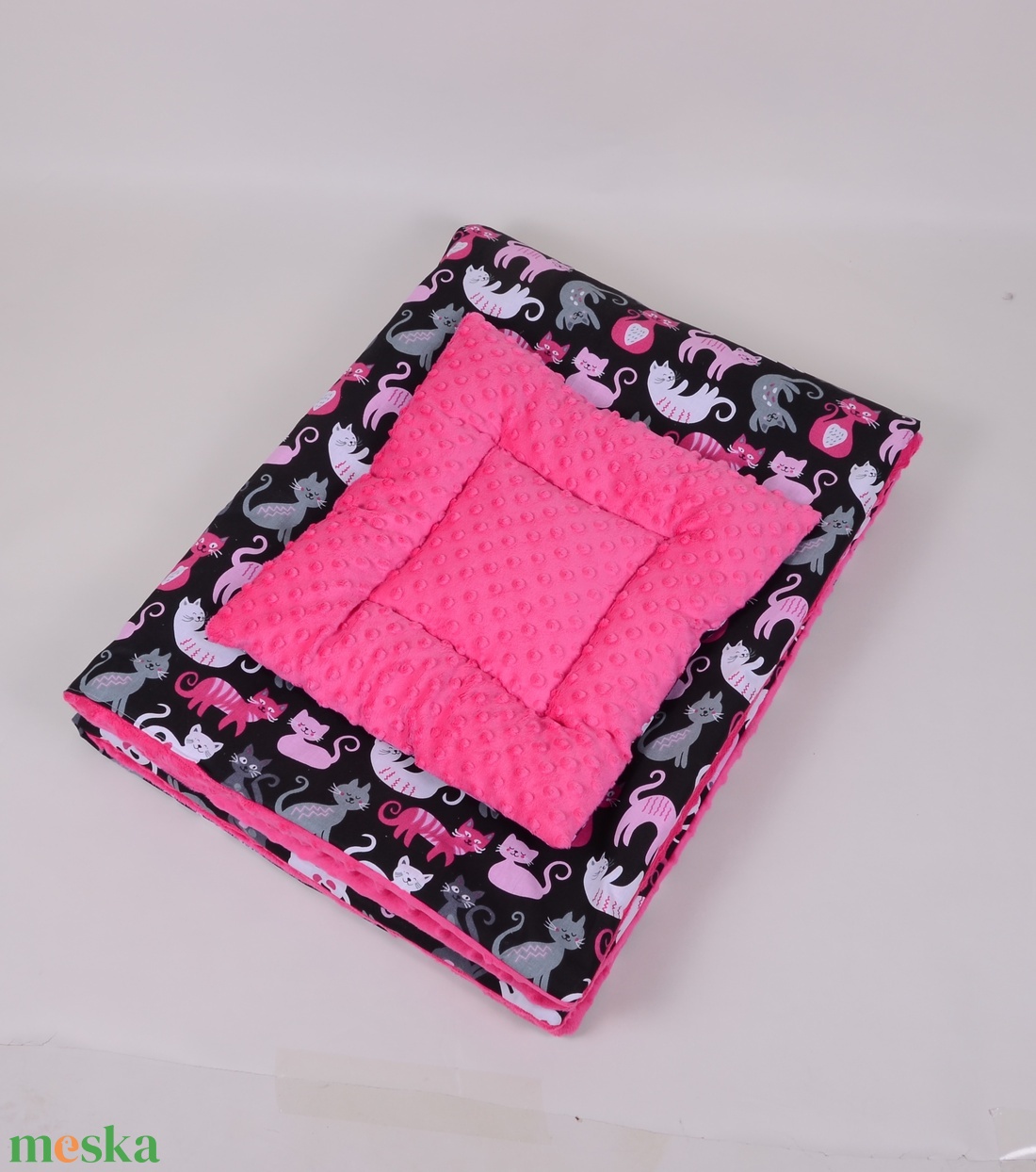 Pink cica Ágynemű ovis  - játék & sport - ovis felszerelés - ovis ágynemű - Meska.hu