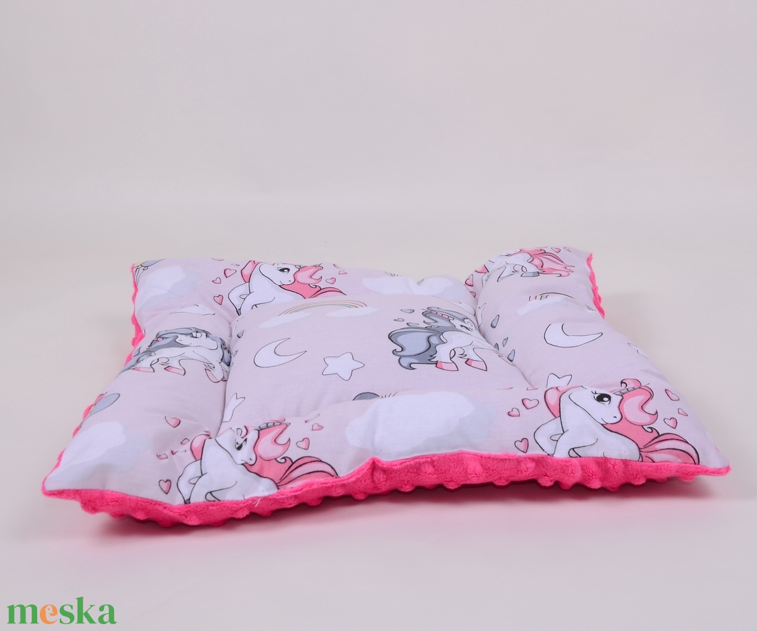 Unikornis pink  Kispárna bölcsibe, oviba, ülőpárna - játék & sport - ovis felszerelés - ovis párna, kispárna - Meska.hu