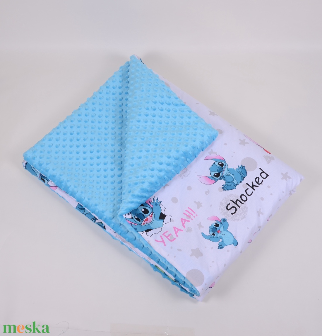 Stitch türkízkék Ágynemű ovis  - játék & sport - ovis felszerelés - ovis ágynemű - Meska.hu