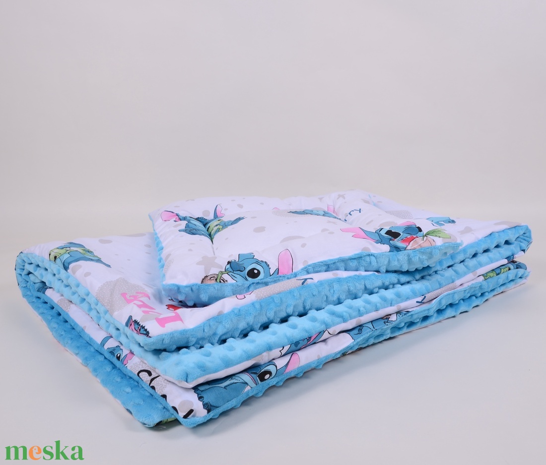 Stitch türkízkék Ágynemű ovis  - játék & sport - ovis felszerelés - ovis ágynemű - Meska.hu