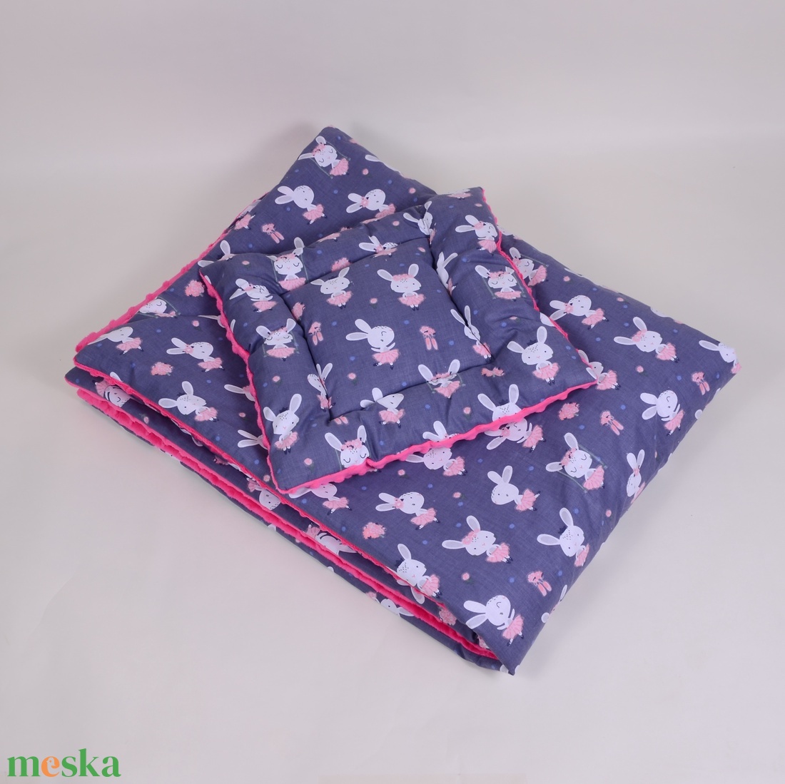 Balerina nyuszik pink Ágynemű ovis  - játék & sport - ovis felszerelés - ovis ágynemű - Meska.hu