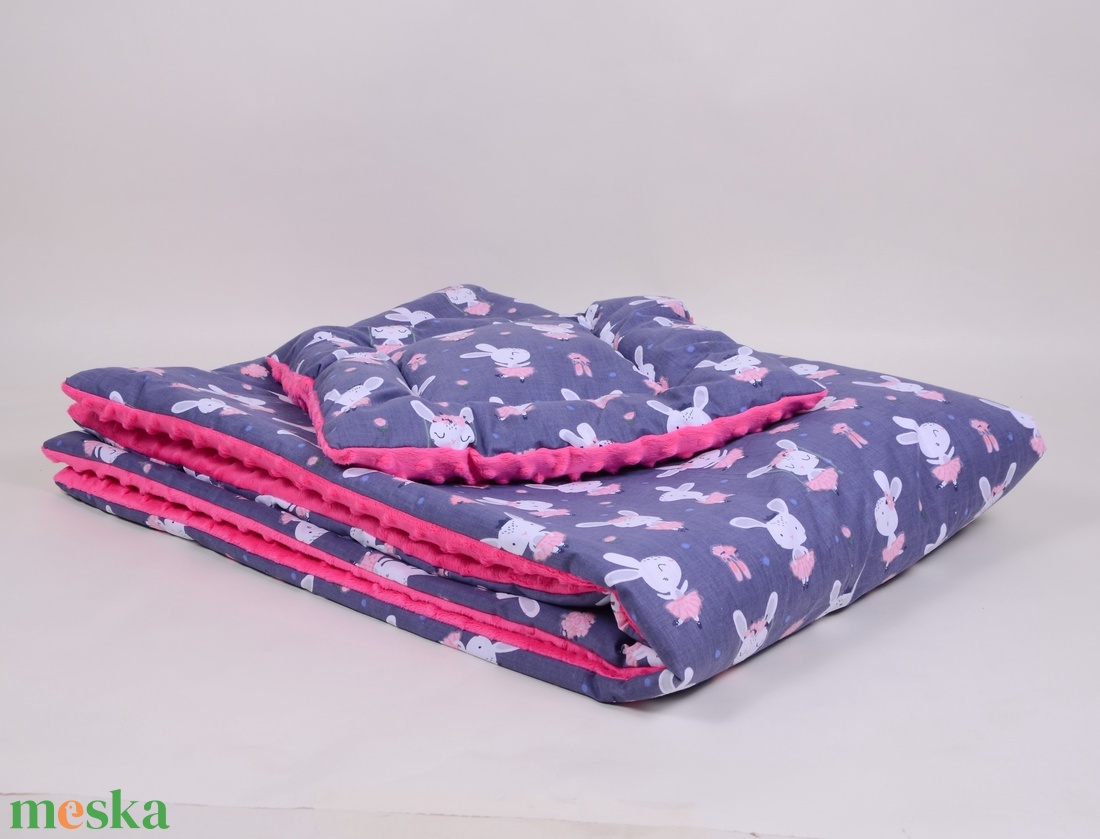 Balerina nyuszik pink Ágynemű ovis  - játék & sport - ovis felszerelés - ovis ágynemű - Meska.hu