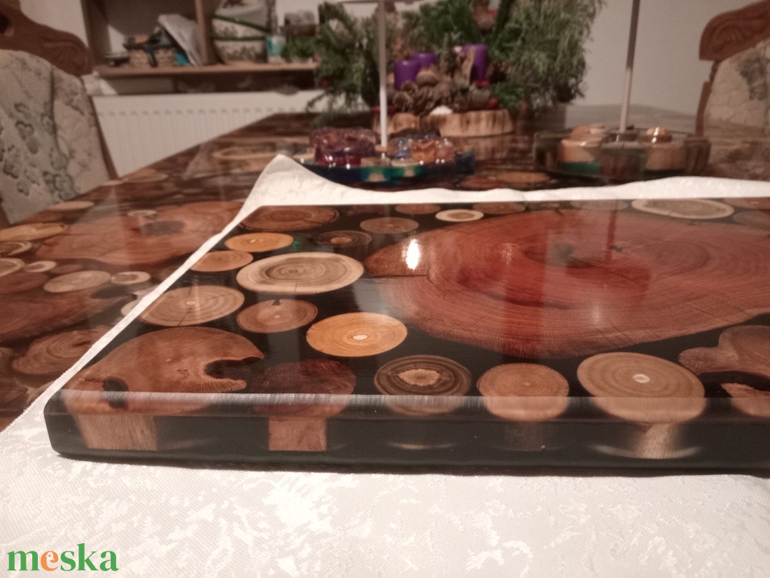 Epoxy epoxi tálaló vágódeszka egyedi  - otthon & életmód - konyhafelszerelés, tálalás - sütés, főzés - vágódeszka - Meska.hu