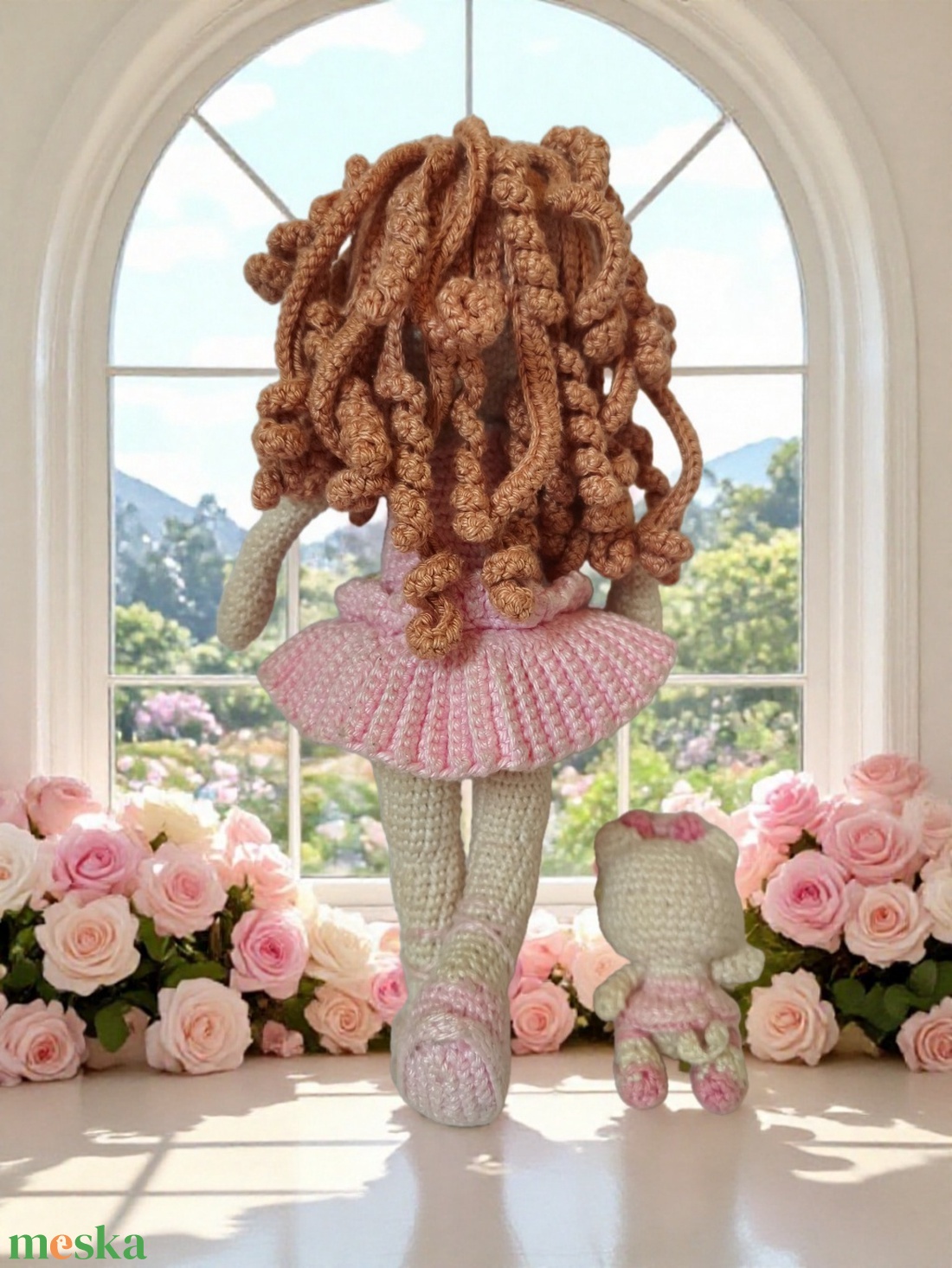 Bájos horgolt balerina cicával - játék & sport - baba & babaház - baba - Meska.hu