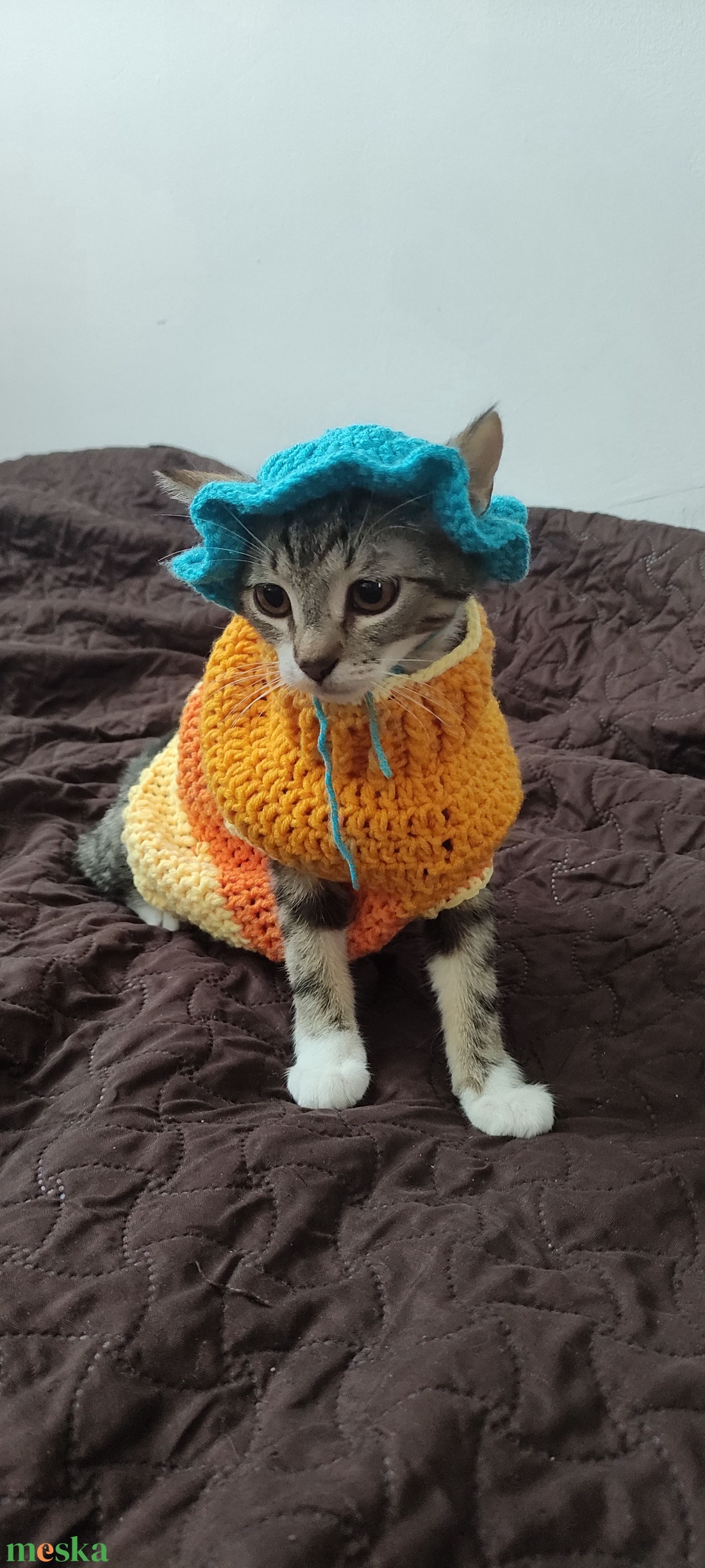 Horgolt Cica ruha - otthon & életmód - kisállatoknak - cicáknak & macskáknak - Meska.hu