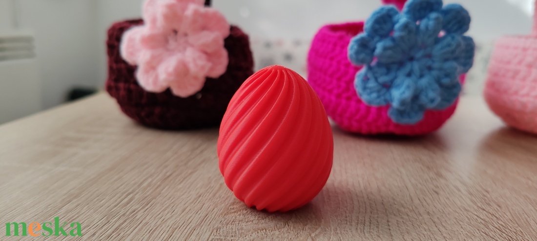 Horgolt húsvéti kosarak - ünnepi díszek, dekorációk - húsvéti díszek és dekorációk - húsvéti kosár - Meska.hu