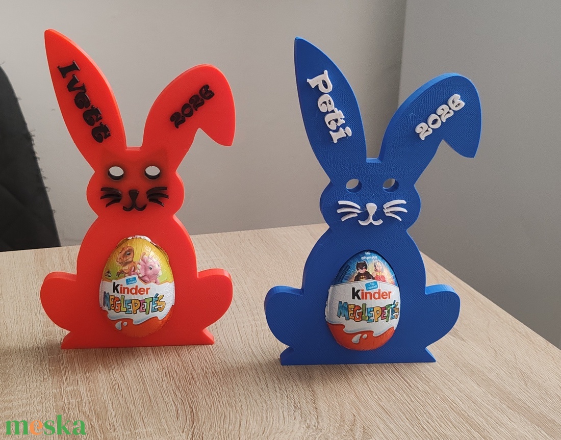 N�vreszóló egyedi Nyuszi - ünnepi díszek, dekorációk - húsvéti díszek és dekorációk - húsvéti tojástartó - Meska.hu